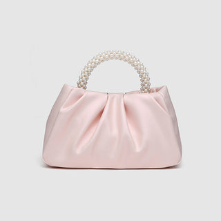 Sweet Handbag Maiden Pearl Bag Women's Fashion All-match Pleated  Cloud Bag Mini Bag