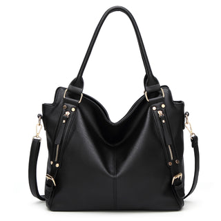 Classic Retro Women’s PU Leather Tote - Large Capacity Vintage Shoulder Bag