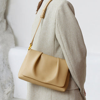 Versatile Vegan Leather Cloud Bag | Chic Underarm & Crossbody Shoulder Bag