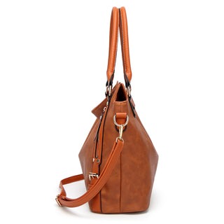Classic Retro Women’s PU Leather Tote - Large Capacity Vintage Shoulder Bag