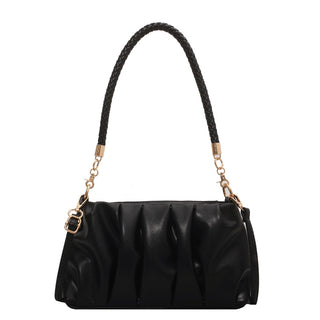 Minimalist Small Soft Genuine Leather Underarm Bag – Chic Retro Shoulder Purse for Women