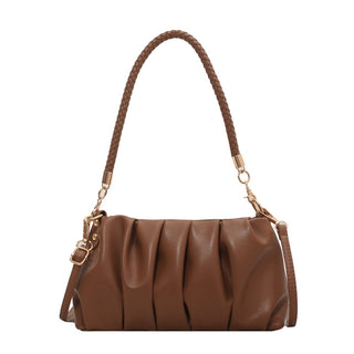 Minimalist Small Soft Genuine Leather Underarm Bag – Chic Retro Shoulder Purse for Women