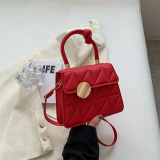 Women’s French Niche Artisanal Rhombus Handbag -  Geometric Small Top-Handle Bag & Shoulder Purse