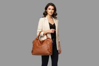 Classic Retro Women’s PU Leather Tote - Large Capacity Vintage Shoulder Bag