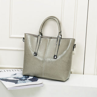 Women's PU Leather Tote Bag - Large Capacity Shoulder Bag with iPad Compartment