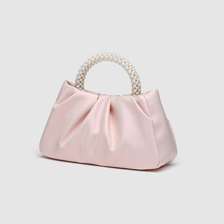 Sweet Handbag Maiden Pearl Bag Women's Fashion All-match Pleated  Cloud Bag Mini Bag