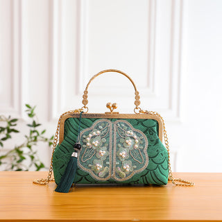 Pearl-Embroidered Handbag - Elegant Beaded Crossbody & Shoulder Bag