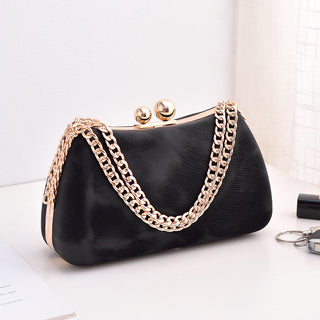 Pillow Bag - Silver, Blue, Green, Black, Pink PU Leather Crossbody & Chain Shoulder Bag with Lock Closure