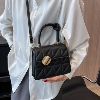 Women’s French Niche Artisanal Rhombus Handbag -  Geometric Small Top-Handle Bag & Shoulder Purse